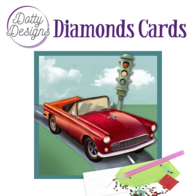 Dotty Designs Diamond Cards - Vintage Red Car 