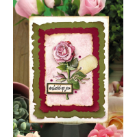 3D Push Out - Precious Marieke - Flowers And Friends - Red Flowers