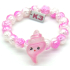 Kinderarmband K3 Zeesterren rose wit met schelp