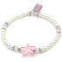 Kinderarmband K3 Zeesterren wit/rose