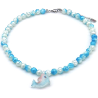 Kinderketting K3 Zeesterren blauw/wit met dolfijn