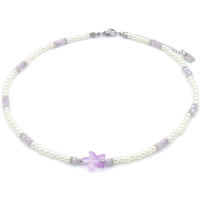 Kinderketting K3 Zeesterren wit/paars