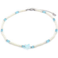 Kinderketting K3 Zeesterren wit/blauw