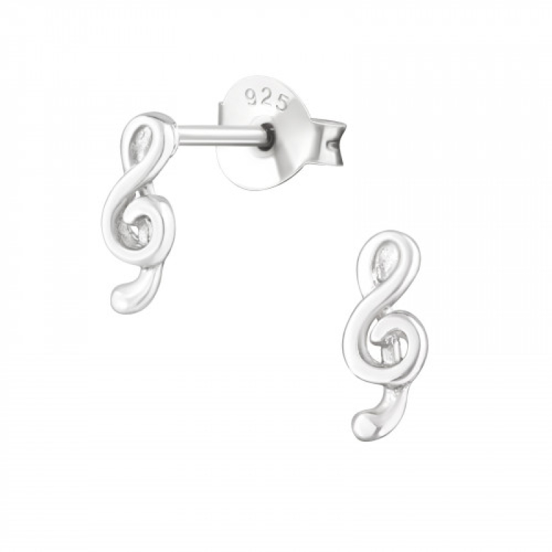 Oorknopjes zilver solsleutel