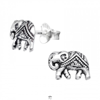 Oorknopjes zilver olifant