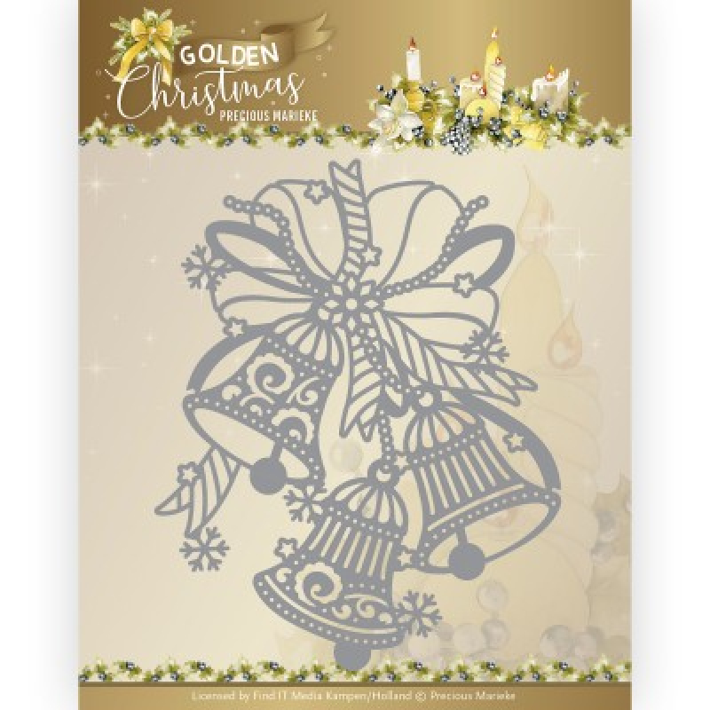 Dies - Precious Marieke - Golden Christmas - Christmas Bell Ornament 