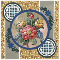 Push Out Book Scenery 17 - Red Flowers