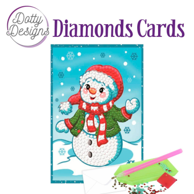 Dotty Designs Diamond Cards -  Happy Snowman