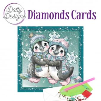 D0tty Design® - Set van 3 diamond painting kerstkaarten 15x15cm (set 21)
