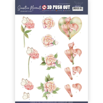 3D Push Out - Jeanine's Art -  Out Sensitive Moments- Calla Lily