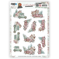 Set om 6 kerstkaarten te maken (set 2) push out