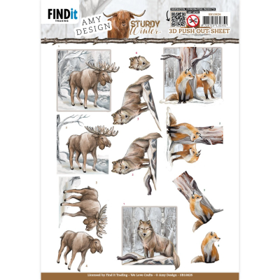 3D Push Out - Amy Design - Sturdy Winter - Moose