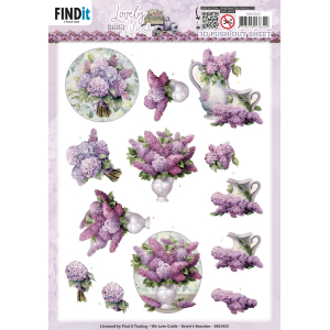 3D Push Out - Berries Beauties - Lovely Lilacs - Lovely Bouquets