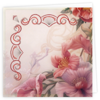 Stitch and Do Cards 002 - Red Flowers