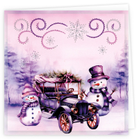 Stitch and Do Cards 005 - Berries Beauties - Purple Christmas