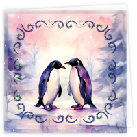 Stitch and Do Cards 007 - Berries Beauties - Penguins