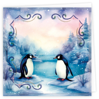 Stitch and Do Cards 007 - Berries Beauties - Penguins