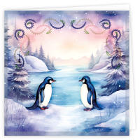 Stitch and Do Cards 007 - Berries Beauties - Penguins