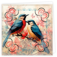 Stitch and Do Cards 012 - Berries Beauties - Beautiful Birds