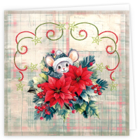 Stitch and Do Cards 018- Yvonne creations - Floral christmas