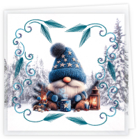 Stitch and Do Cards 020- Gnomie Christmas