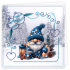 Stitch and Do Cards 020- Gnomie Christmas