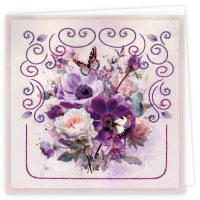 Stitch and Do Cards 027 - Berries Beauties - Purple Flowers