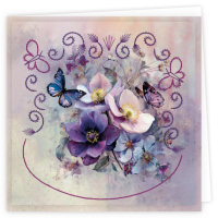 Stitch and Do Cards 027 - Berries Beauties - Purple Flowers