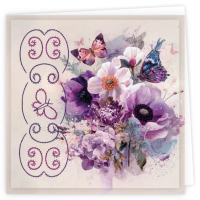 Stitch and Do Cards 027 - Berries Beauties - Purple Flowers