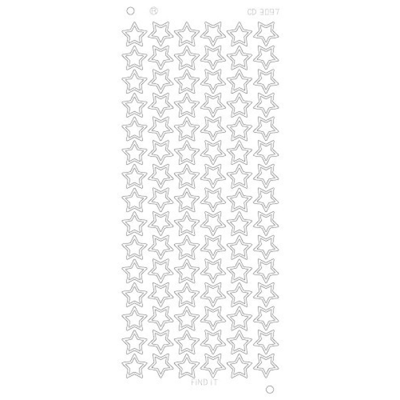 Stickervel: Stars Platinum - goud