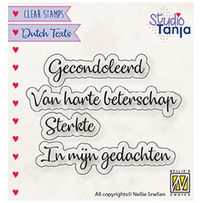 Nellie Snellen • Clear Stempel Nederlands Gecondoleerd Etc