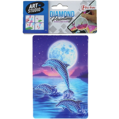 Toi Toys Diamond painting kinderpakket 10x15cm: dolfijn