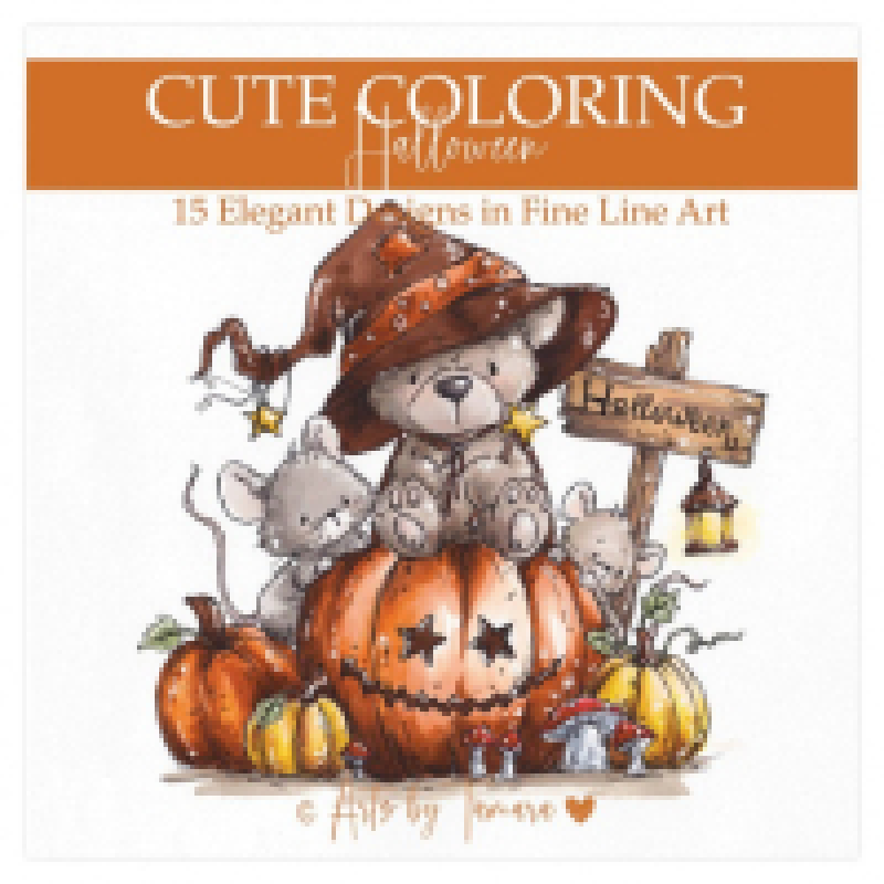  Kleurboek: Arts by Tamara - Cute Coloring - Halloween