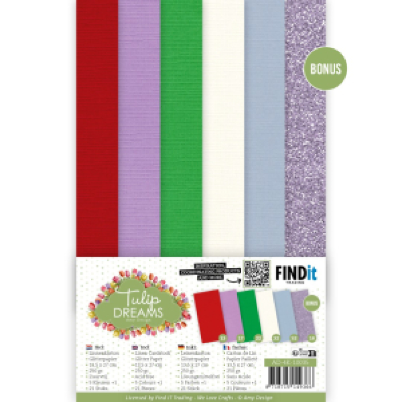 Linen Cardstock Pack - Amy Design - Tulip Dreams - 4K