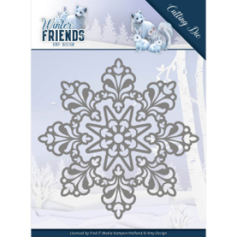 Dies - Sneeuwkristal Winter Friends - Snijmal  van Amy Design