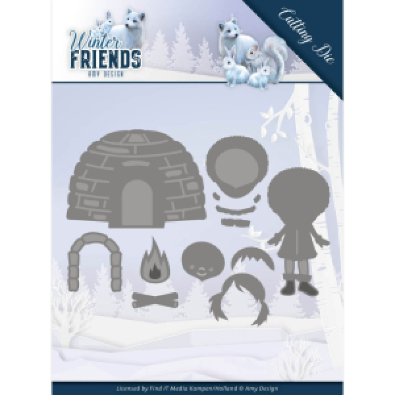 Dies - Eskimo Winter Friends - Snijmal (Die) van Amy Design