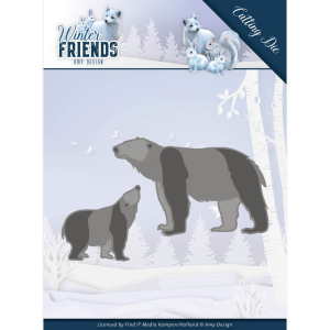 Dies - IJsberen Winter Friends - Snijmal (Die) van Amy Design