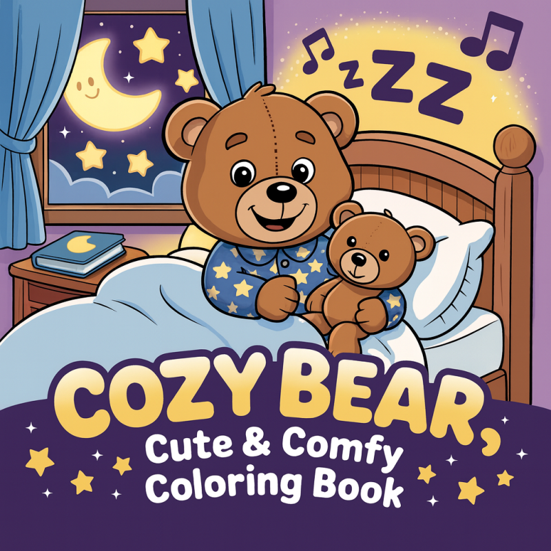 Findit Color - Coloring Book - Cozy Bear 2
