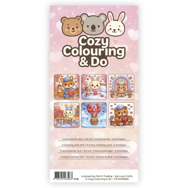 Findit Color - Cozy Colouring Cards Set - Cozy Day Love