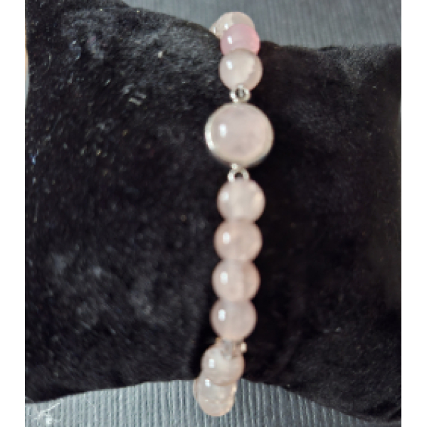 Kralenarmband dames flamingo rose met cabochon