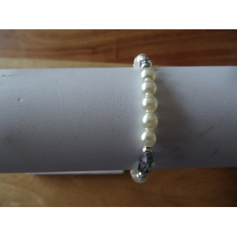 Kralenarmband dames witte parels