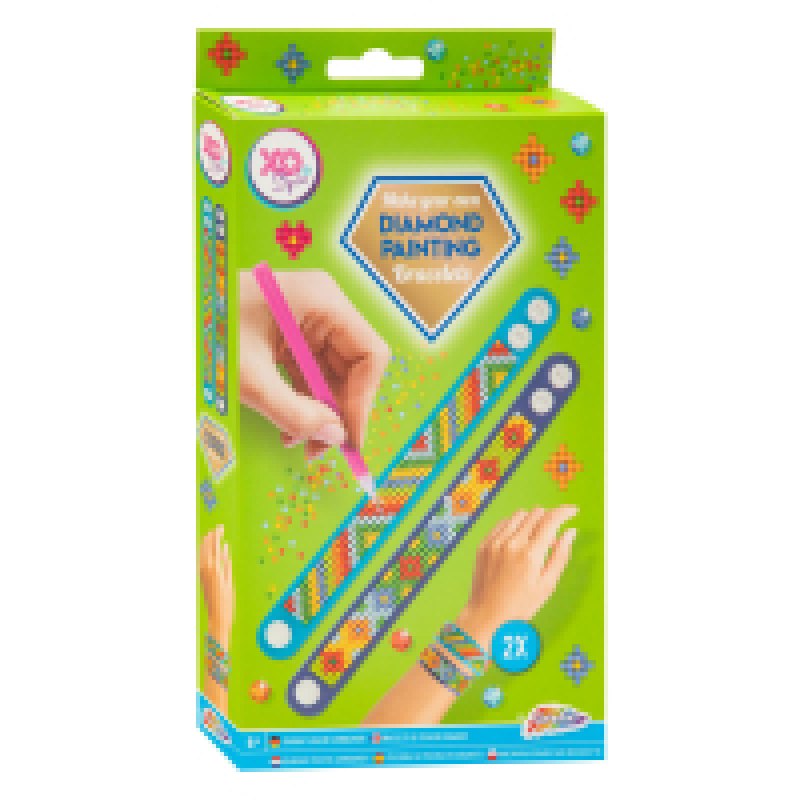 Diamond painting set van 2 armbanden groen