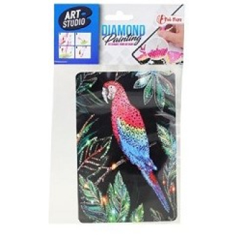 Toi Toys Diamond painting kinderpakket 10x15cm: papegaai