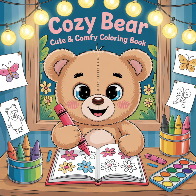 Findit Color - Coloring Book - Cozy Bear 1