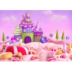 Mona Lisa diamond painting 40x30cm: candy castle