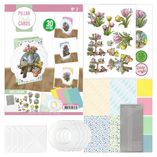 Pillar Circle Cards wit 3 - Spring Landscapes