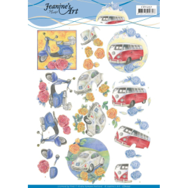 3D knipvel Sheet -Oldtimers 3D Cutting Sheet by Jeanine's Art