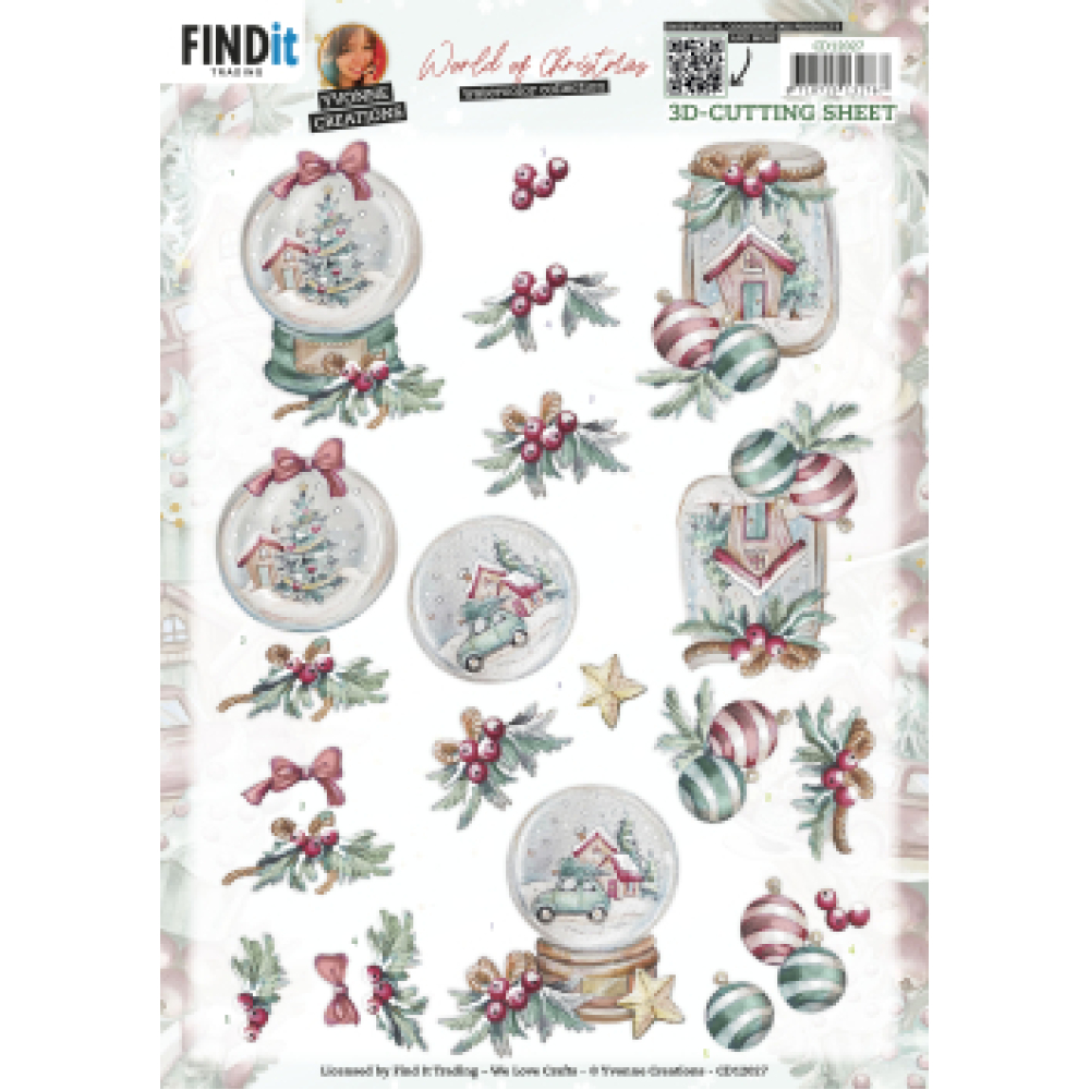 3D knipvel - Yvonne Creations - World of Christmas - Christmas Globe