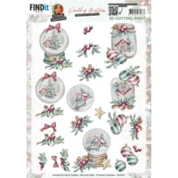 3D push out sheet - Yvonne Creations - World of Christmas - Christmas Globe
