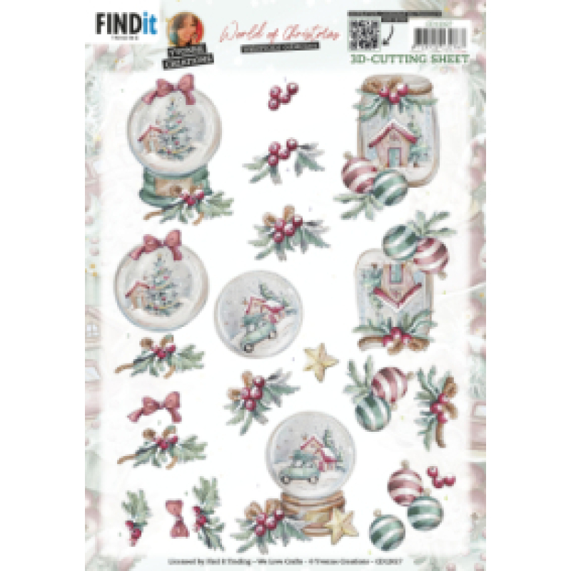 3D knipvel - Yvonne Creations - World of Christmas - Christmas Globe